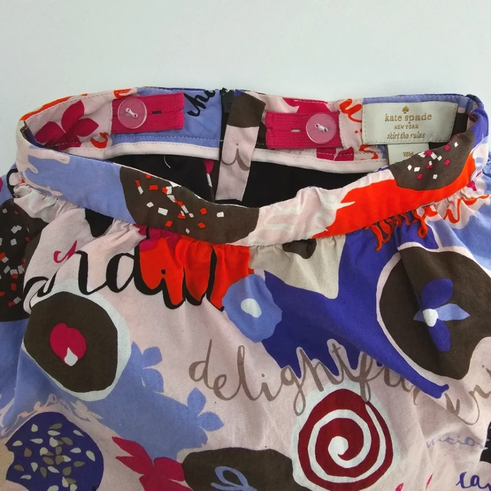Kate Spade New York Skirt Skort Size 18 mo Colorful Floral Print with‎ Panties